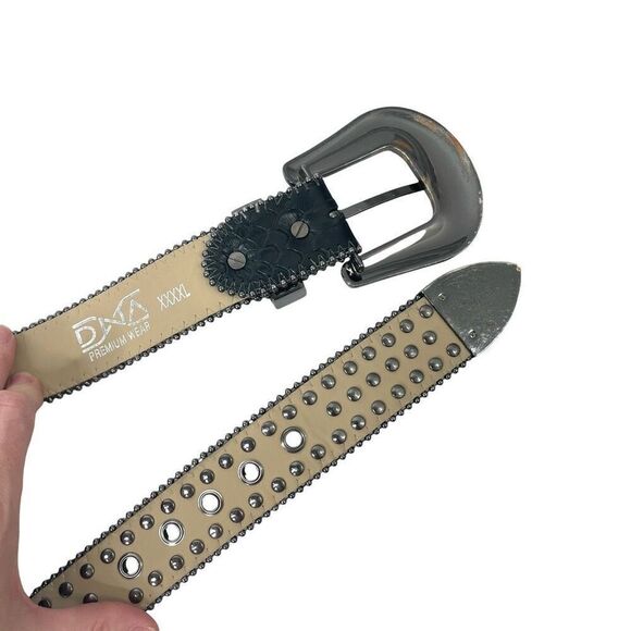 DNA black red snake skin rhinestones‎ belt Size XXXXL western boho - Picture 6 of 9